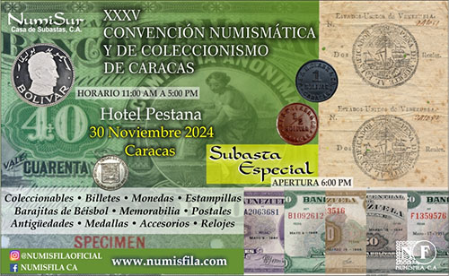 Poster of the 35th Numismatic and Collecting Convention of Caracas, November 2024