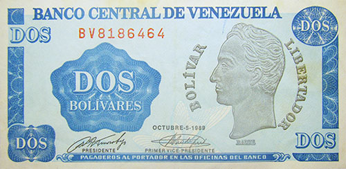 Diseño A, Tipo A. Fecha Octubre 05 1989. Serie BV7