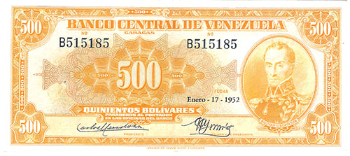 Design C, Type A. Date Enero 17 1952. Serie B6