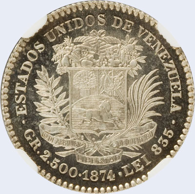 Design A, Type A. Date 1874 (Proof surface)