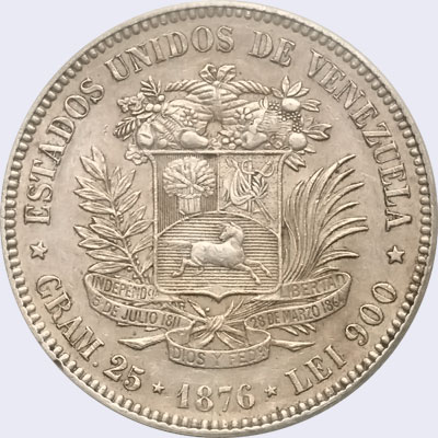 Diseño A, Tipo A. Fecha 1876